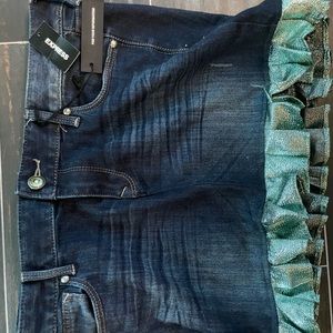 Express Denim Mini Skirt